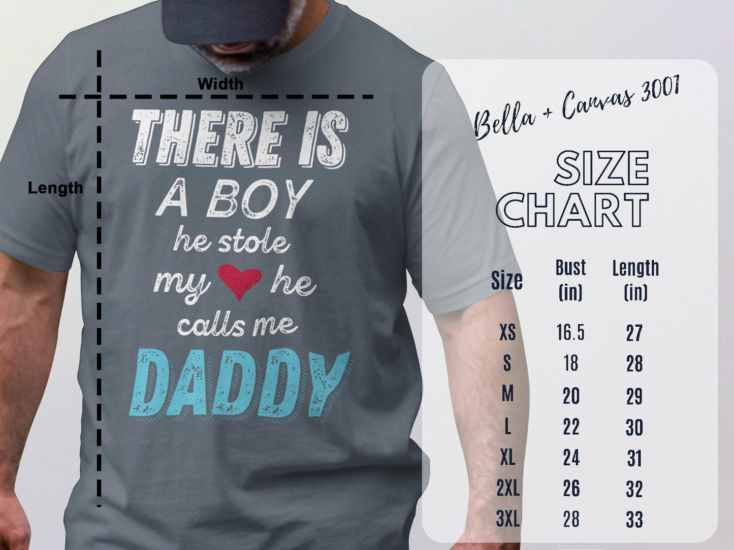 Father's Day T-Shirts, Gift for Dad, Boy Stole My Heart, Daddy T-Shirts, Dad T-Shirts, Cute Dad T-Shirts