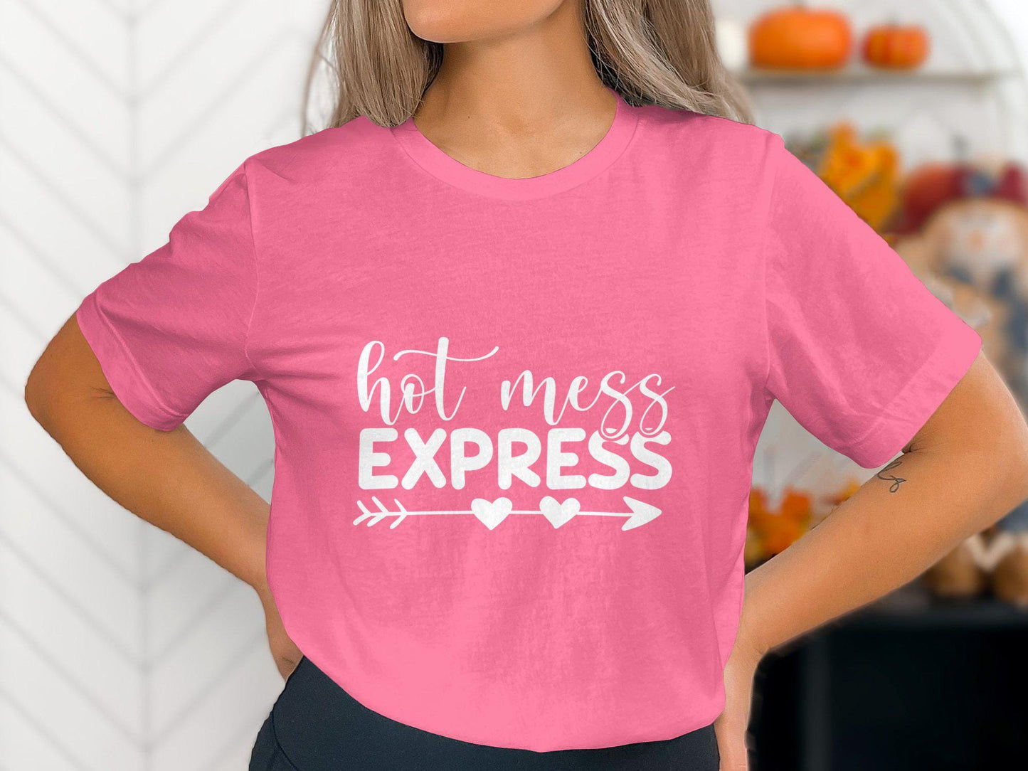 Hot Mess Express T-Shirt: Funny Mom Life Tee