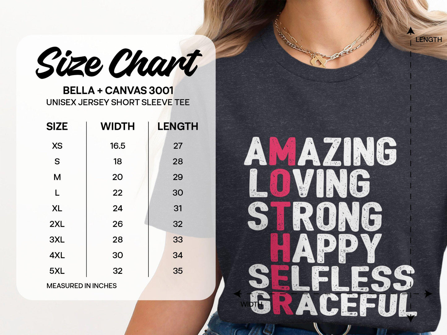 Amazing Mother T-Shirts, Loving Strong Happy Design, Gift for Mom, Mothers Day, Selfless Graceful T Shirts, Best Mother T Shirts