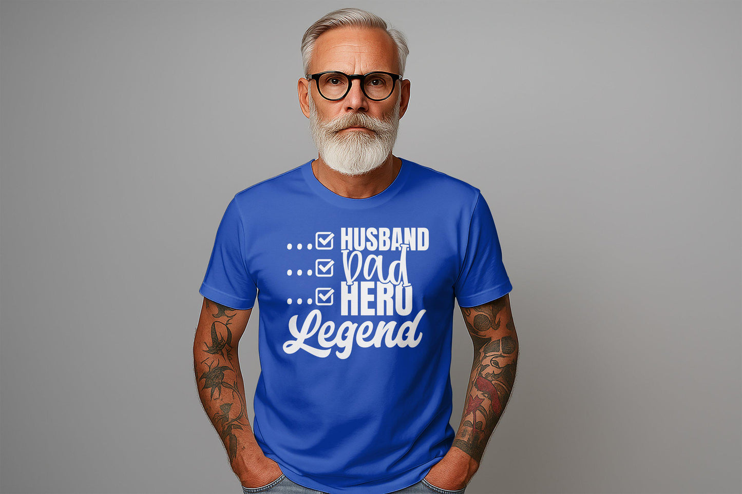 Husband Dad Hero Legend T-Shirts, Gift for Dad, Fathers Day Tee, Gift Ideas for Men, Husband T-Shirts, Dad T-Shirts, Hero T-Shirts