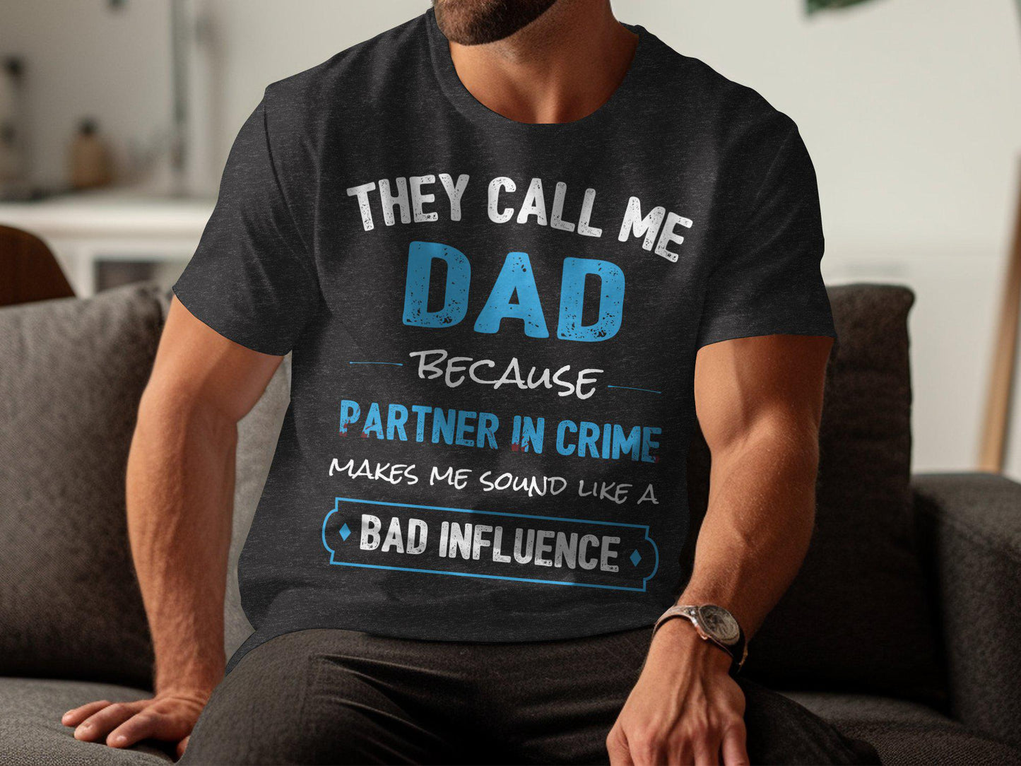 Dad Partner In Crime T-Shirts, Matching T-Shirts, Gift for Dad, Fathers Day Gift, Dad T-Shirts