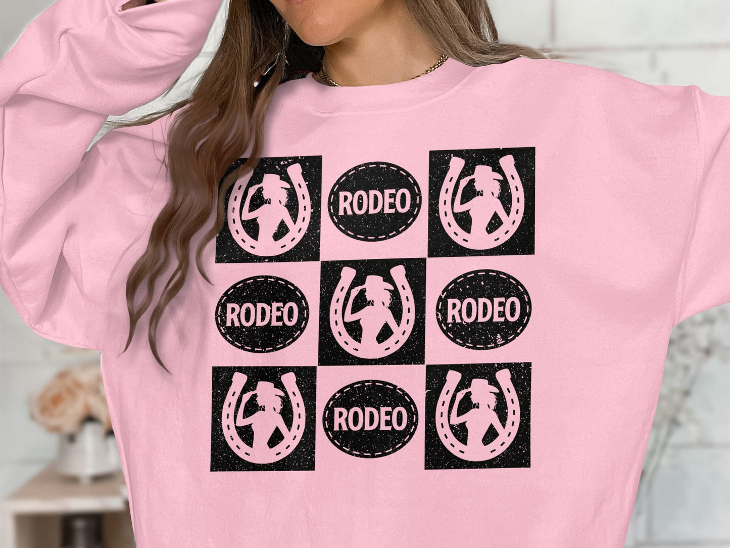 Rodeo Cowgirl T-Shirt, Horse Shoe Graphic Tee
