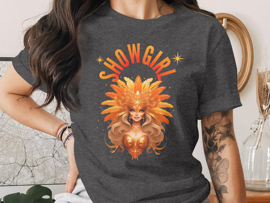 Showgirl T-Shirt, Glamorous Carnival Queen Tee