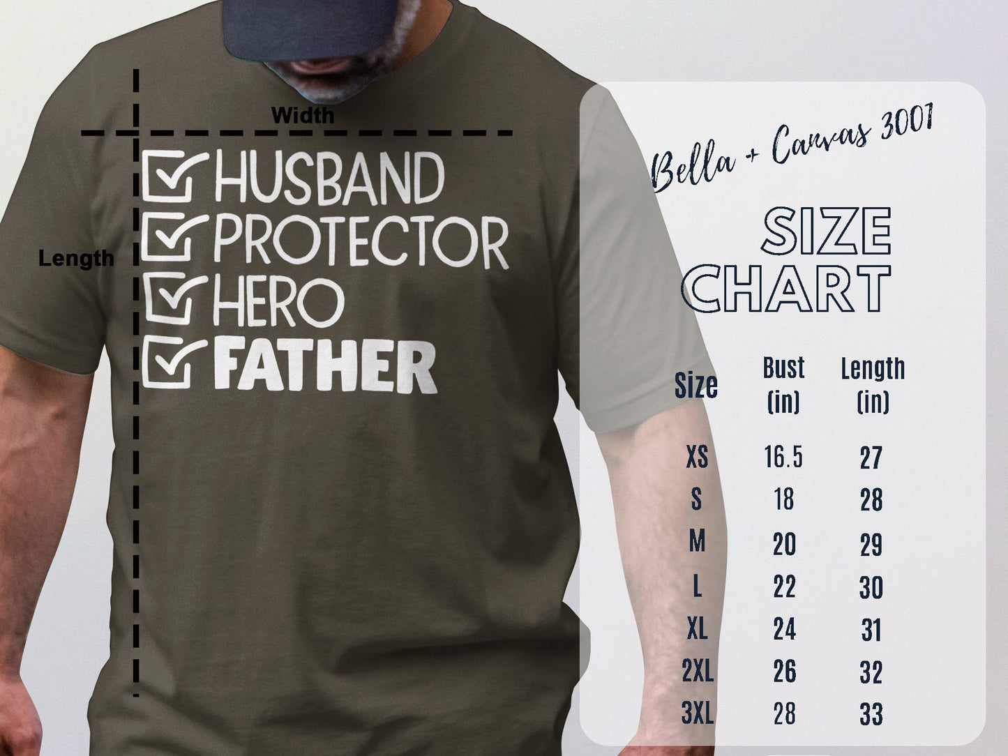 Hero Father T-Shirt: Husband Protector Dad Tee
