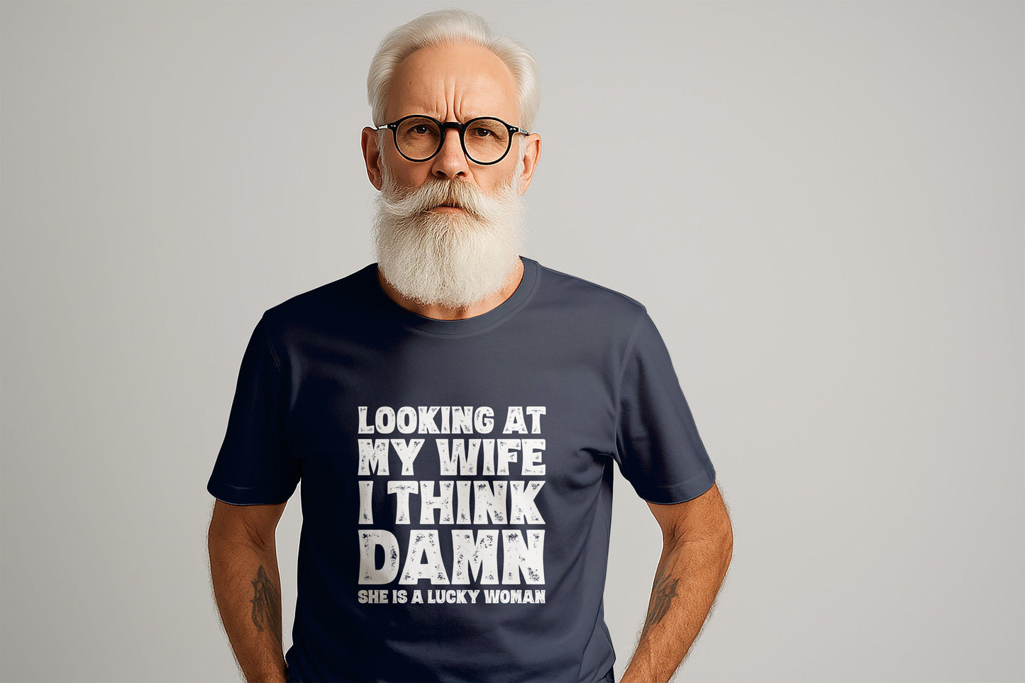 Funny Husband T-Shirt, Lucky Wife, Father's Day Gift