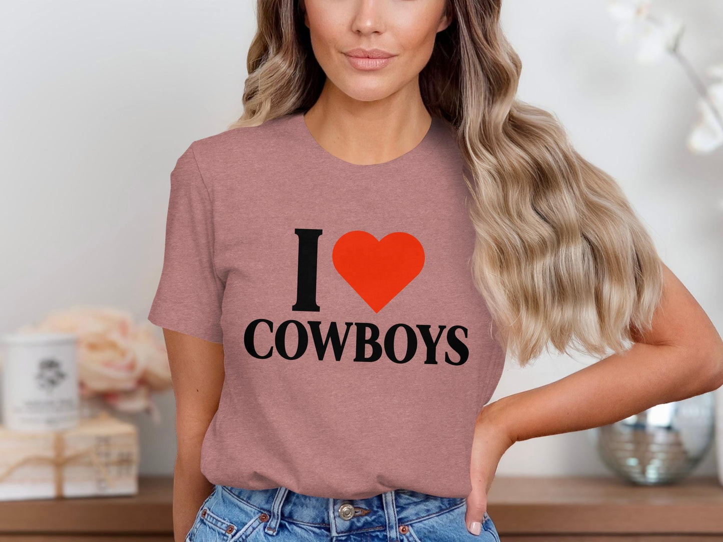 I Heart Cowboys T-Shirt, Western Fan Apparel