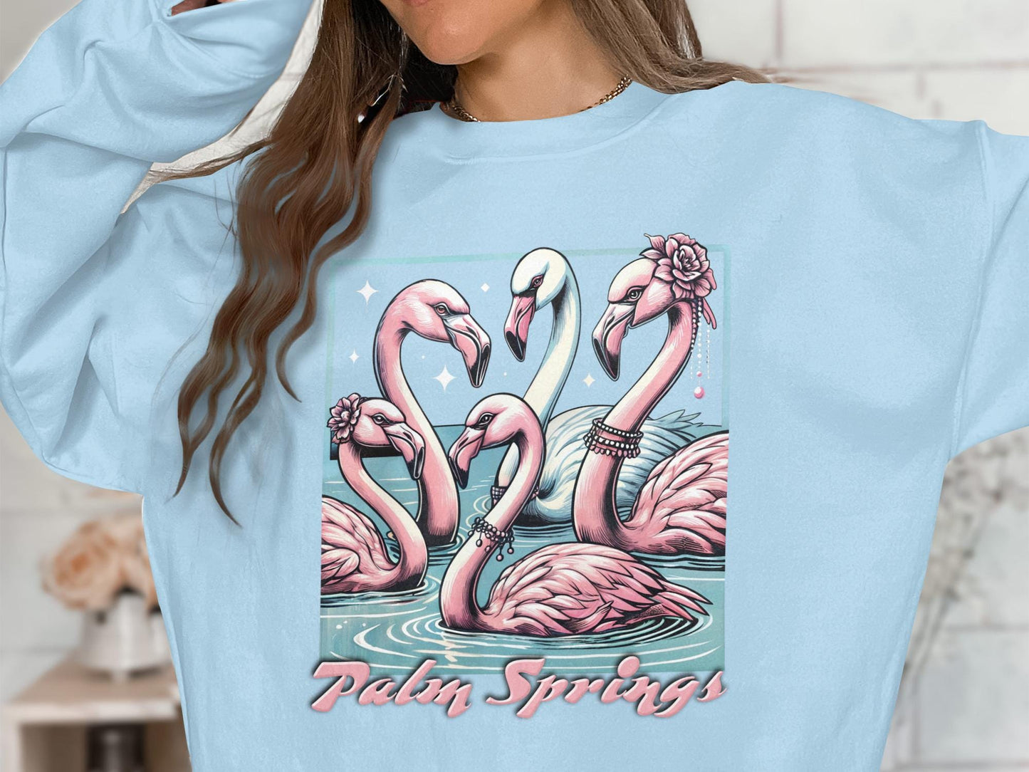 Flamingo Graphic Tee: Palm Springs Bachelorette Party Shirt