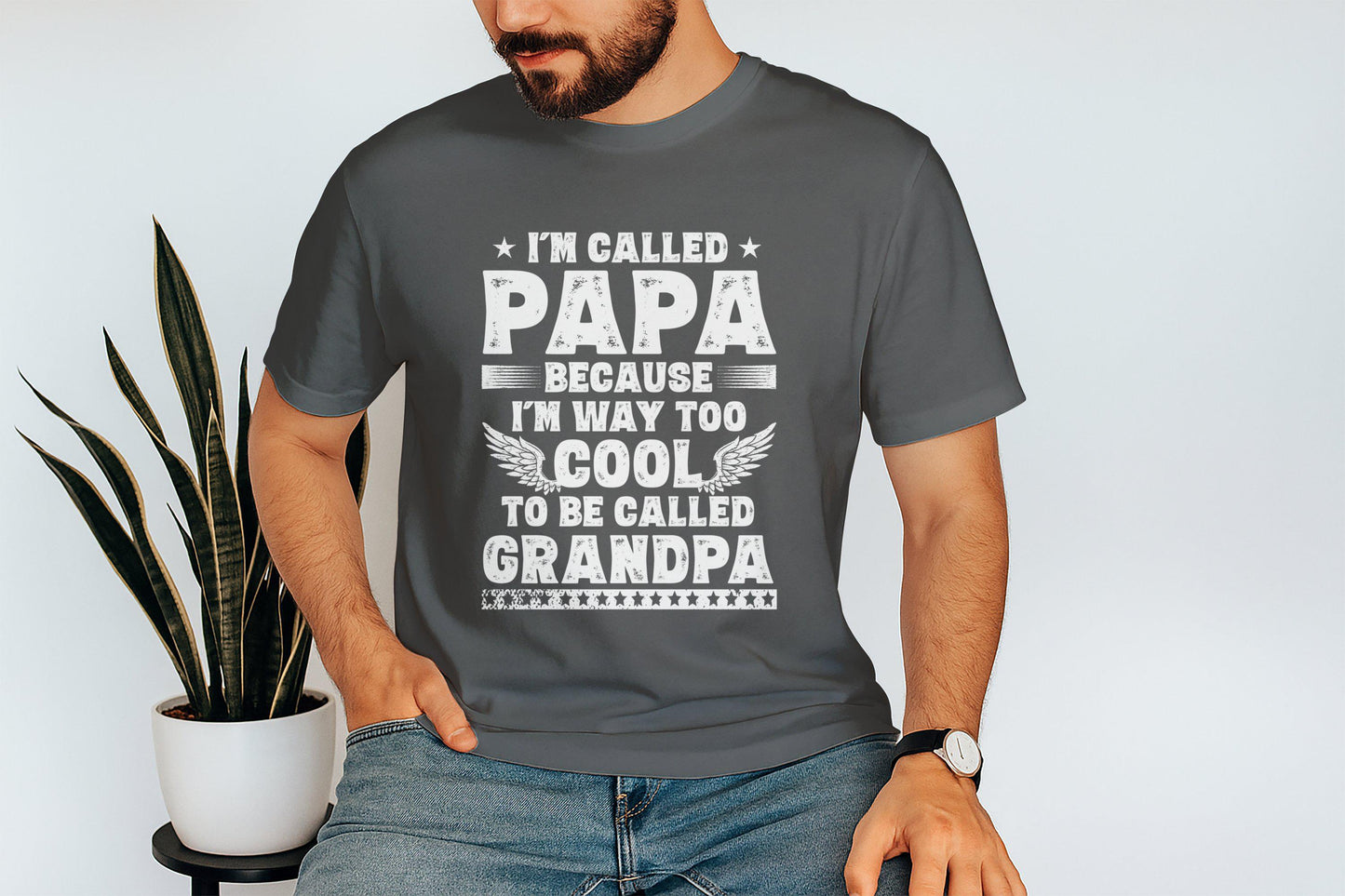 Cool Papa T-Shirts, Fathers Day Gift, Gift for Dad, Funny Dad Shirt, Mens T Shirt, Papa Because Im Way Too Cool, Grandfather Tee