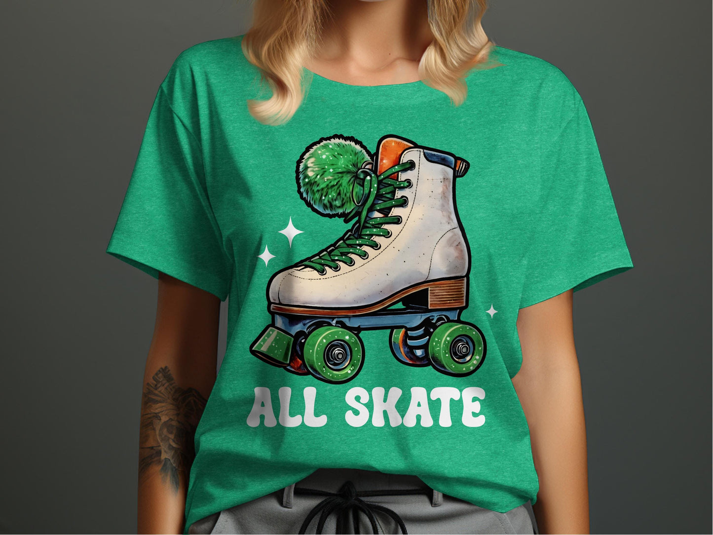 Retro Roller Skate Graphic Tee: Vintage 80s Skating Shirt