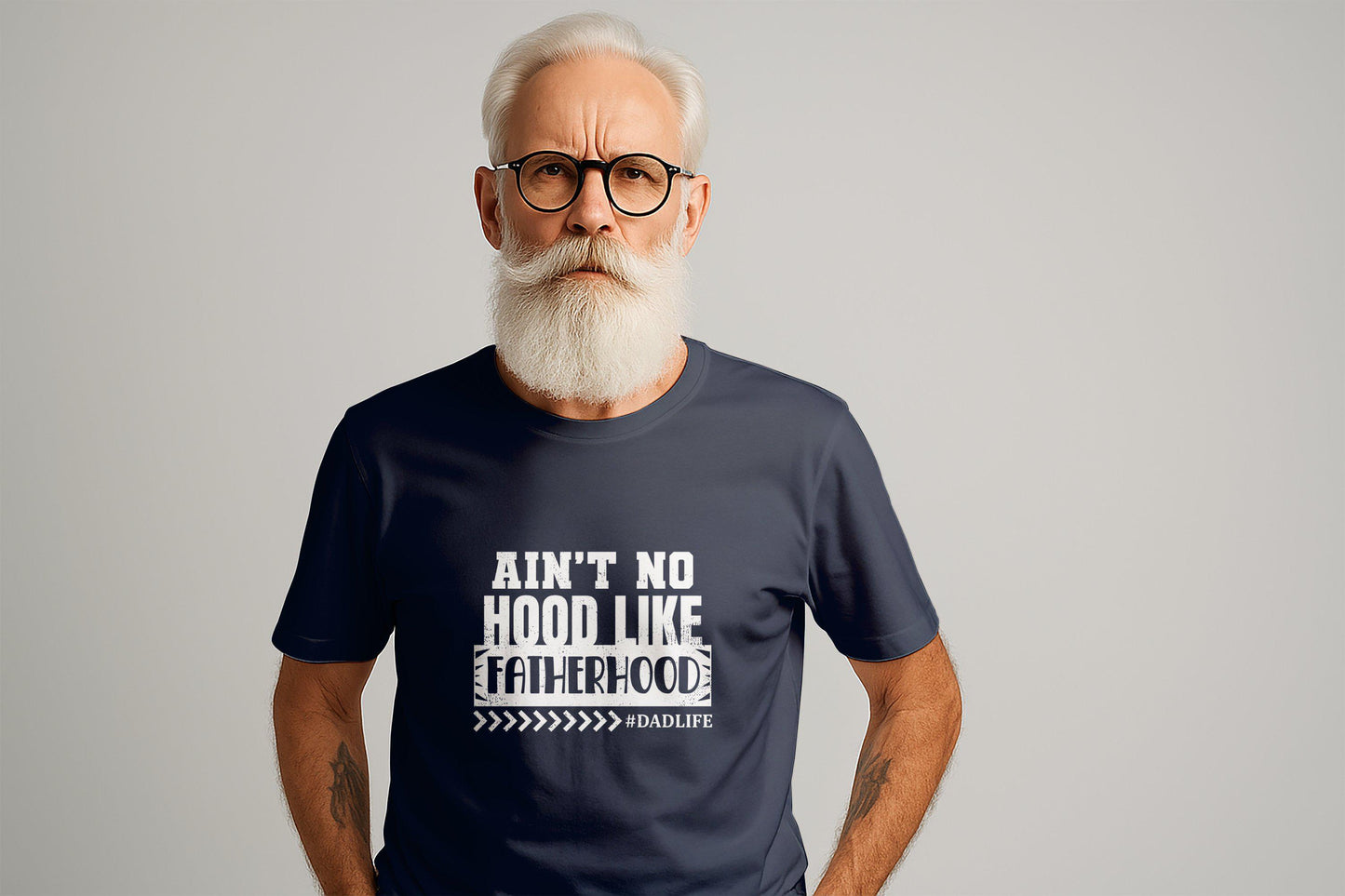 Aint No Hood Like Fatherhood T-Shirt - Dadlife Fathers Day Tee