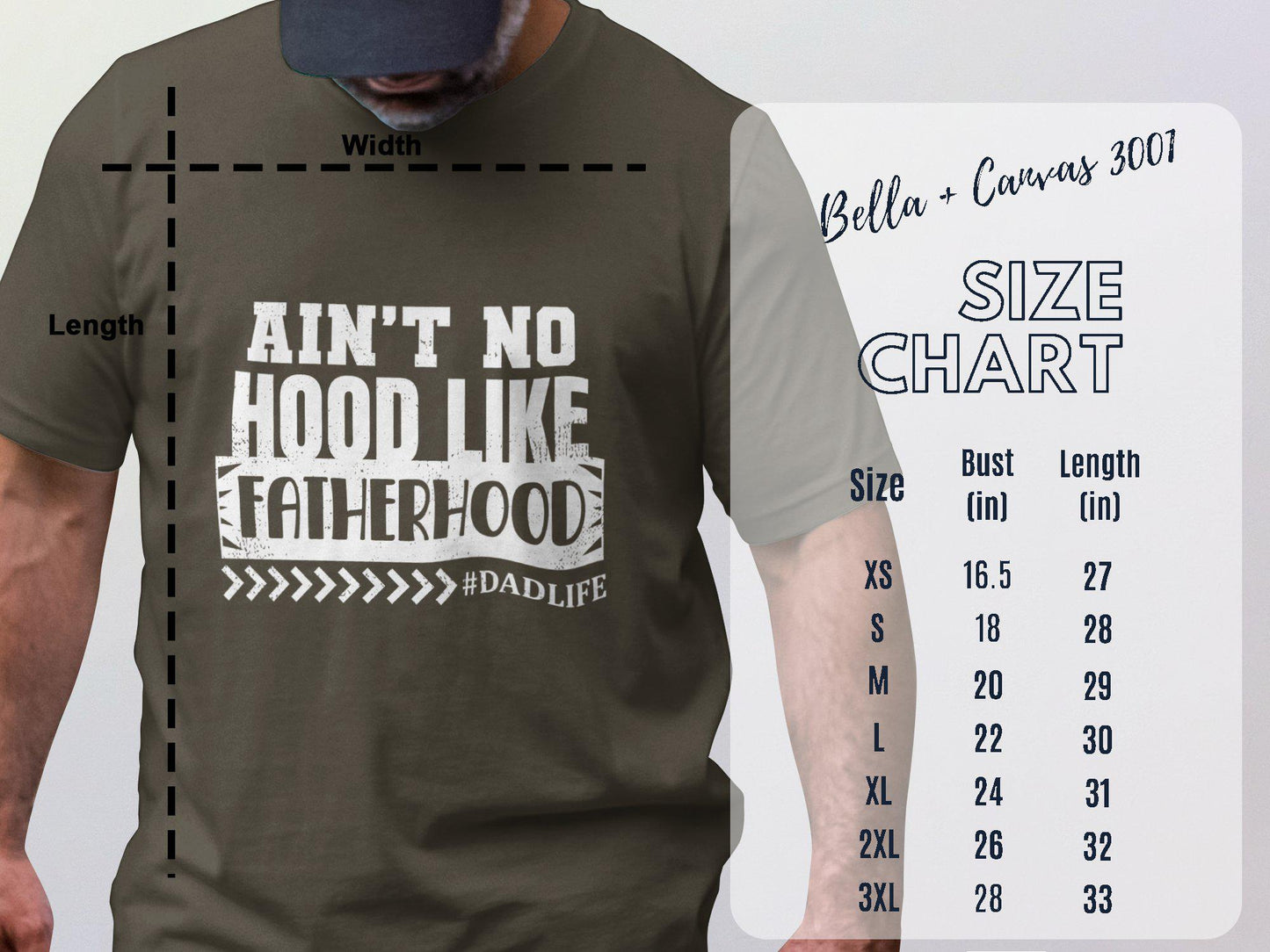 Aint No Hood Like Fatherhood T-Shirt - Dadlife Fathers Day Tee