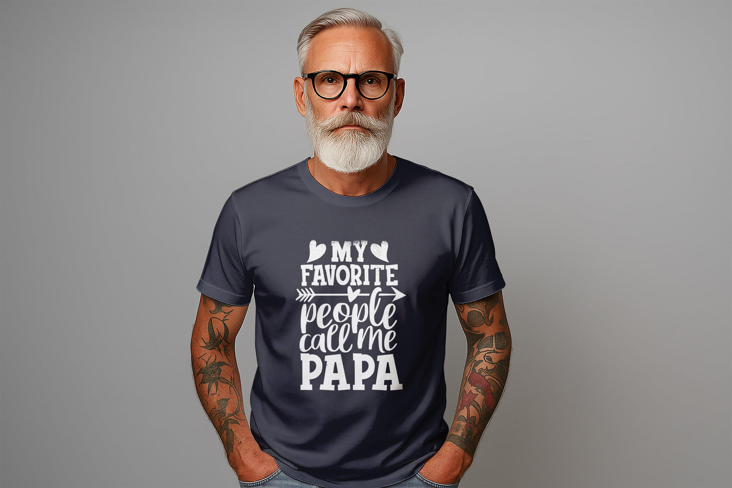 My Favorite People Call Me Papa T-Shirts, Gift for Dad, Fathers Day, Papa Shirt, Dad T-Shirts, Mens Tee