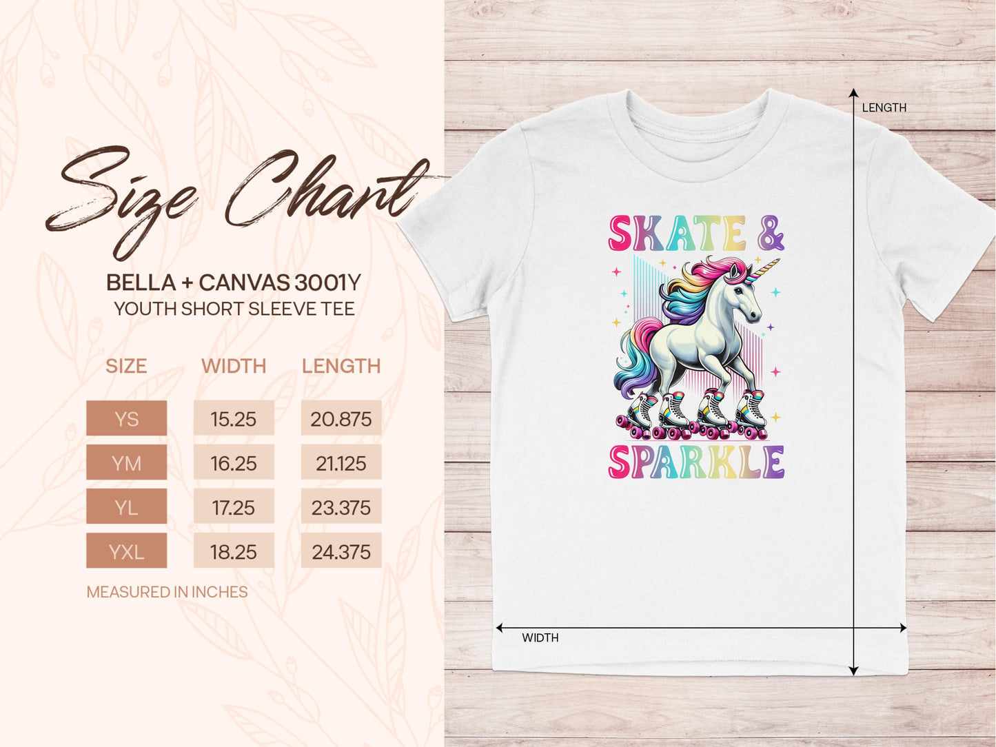 Skate & Sparkle Unicorn Shirt: Colorful Roller Skate Graphic Tee
