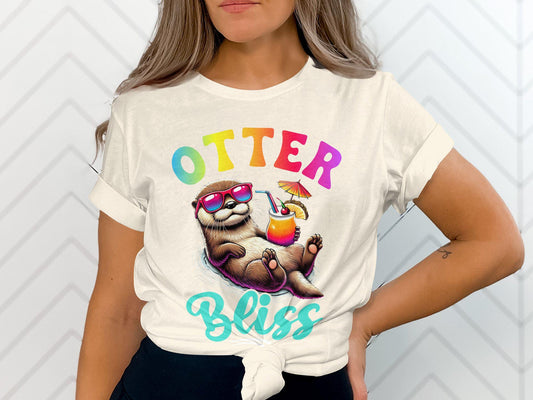 Otter Bliss Graphic T-Shirt: Fun Summer Vibes Tee