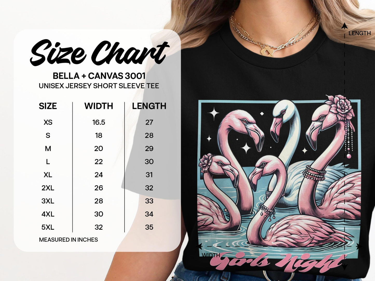 Flamingo Graphic Tee: Girls Night Out Beach Shirt, Artistic Bird Design
