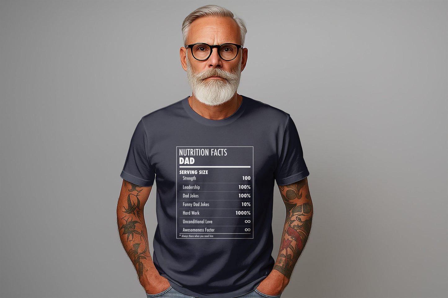 Nutrition Facts Dad T-Shirt, Gift for Dad, Funny Father's Day Tee, Awesome Dad Shirt, Best Dad Ever