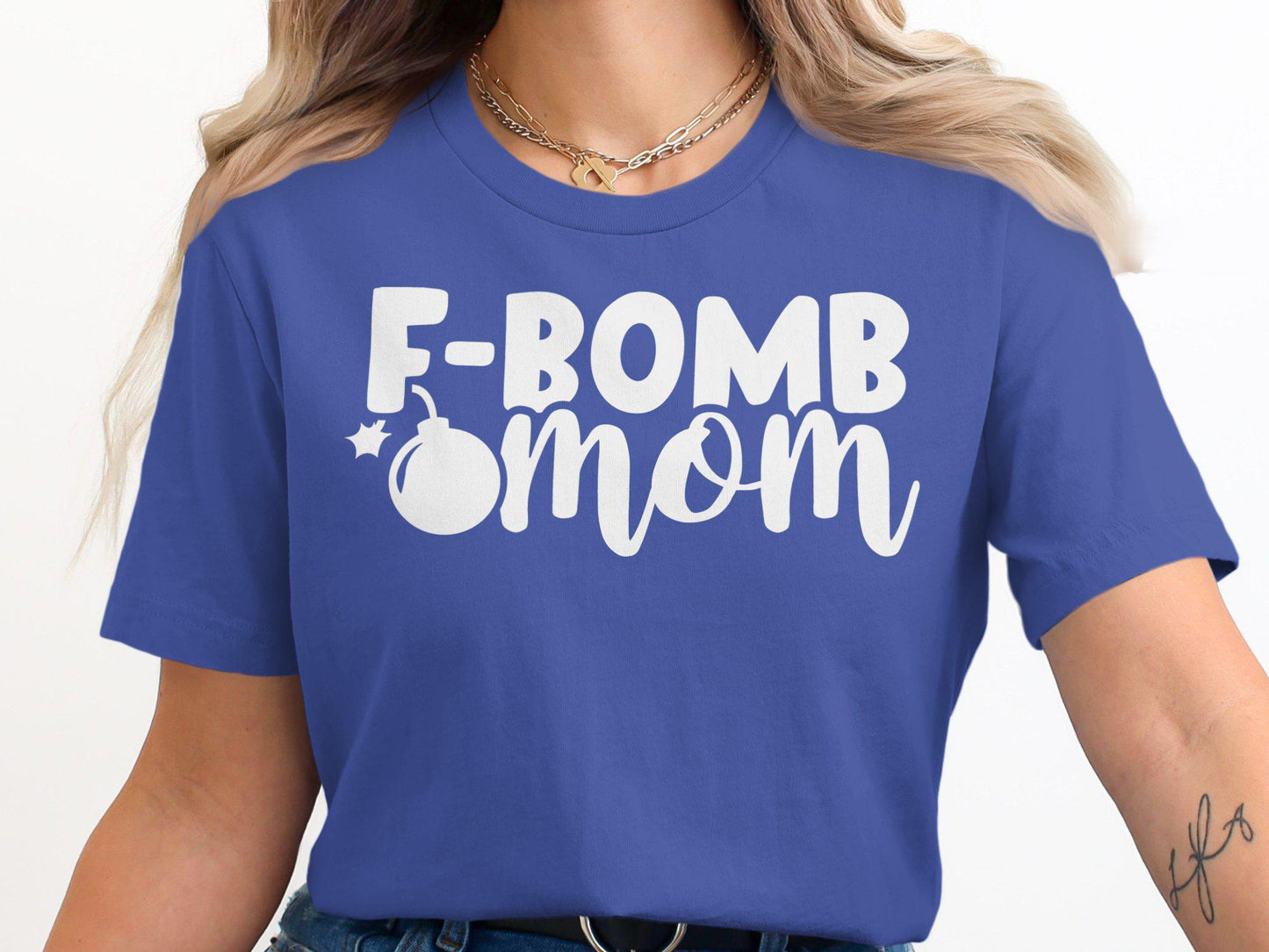 F Bomb Mom T-Shirts, Funny Mom Shirt, Mother's Day Gift, Gift for Mom, Humor T Shirts, Cool Mom Tees, Trendy T Shirts, Graphic T Shirts