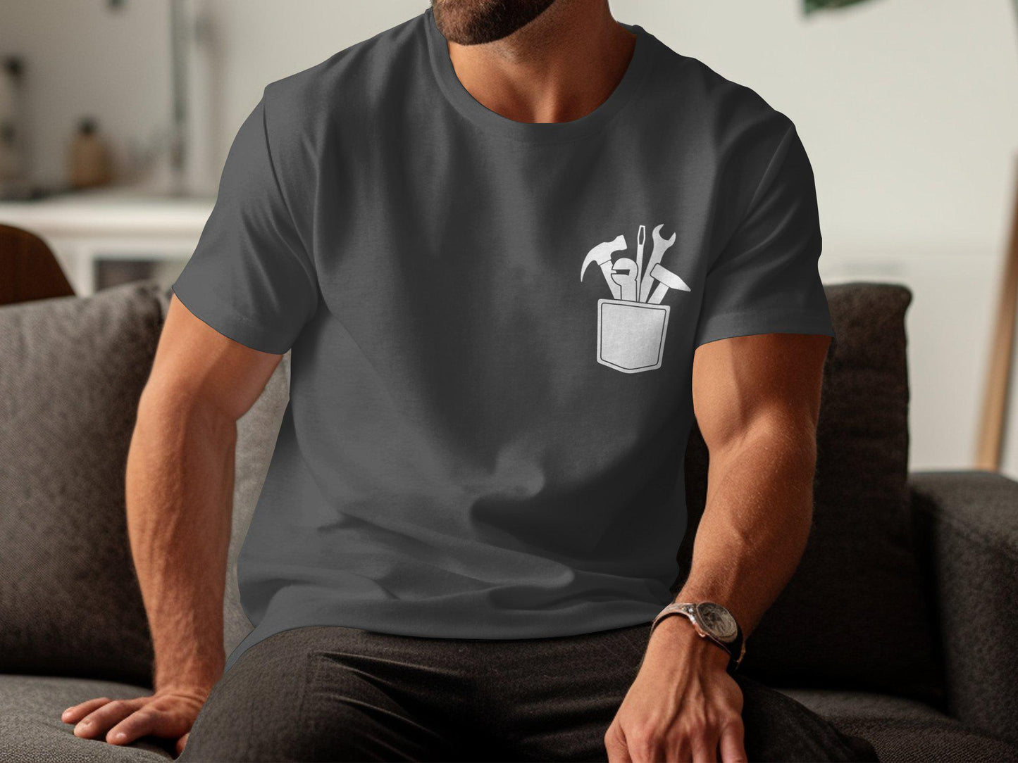 Tools in Pocket T-Shirt: Funny Handyman Dad Gift