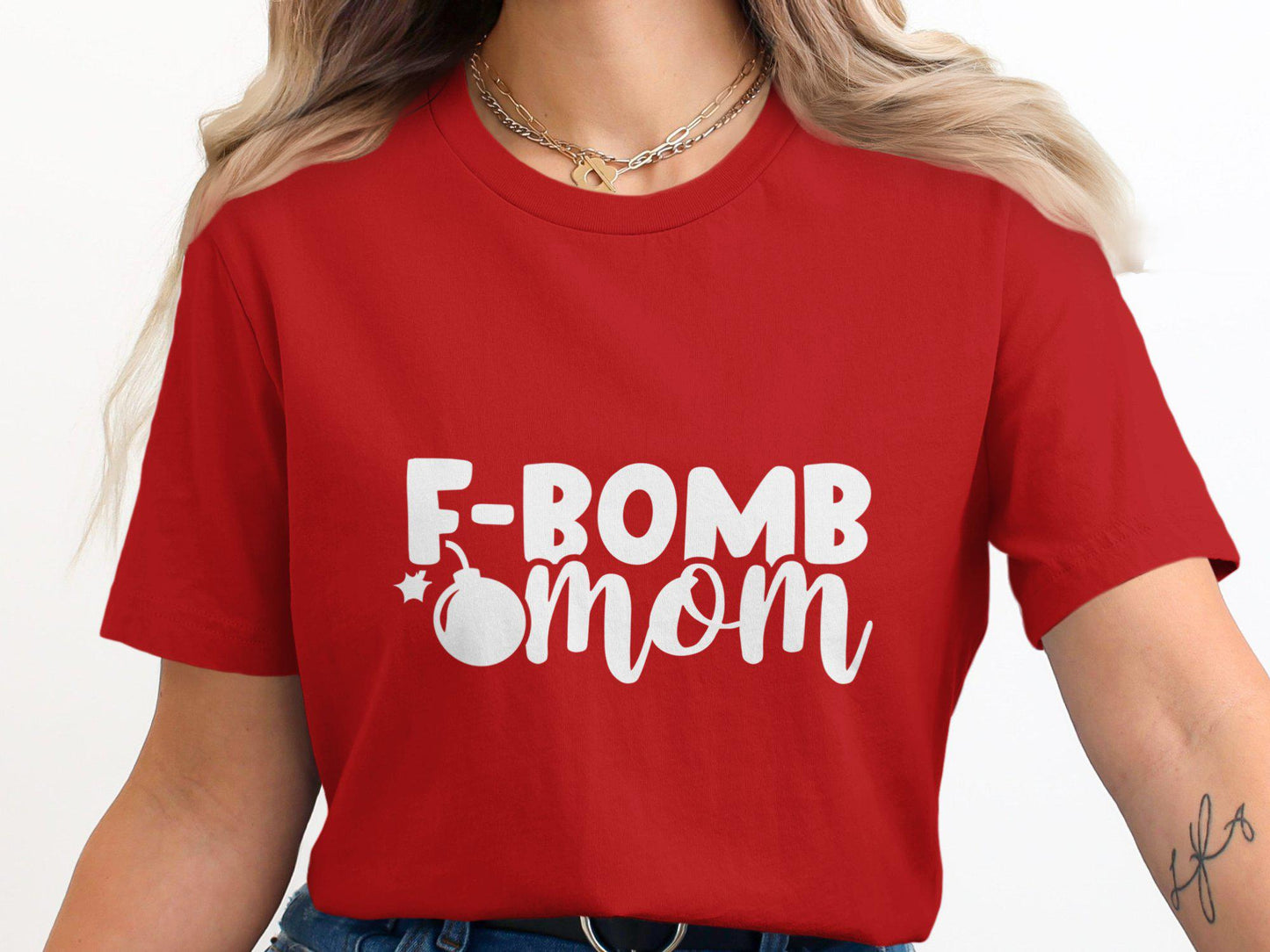 F Bomb Mom T-Shirts, Funny Mom Shirt, Mother's Day Gift, Gift for Mom, Humor T Shirts, Cool Mom Tees, Trendy T Shirts, Graphic T Shirts