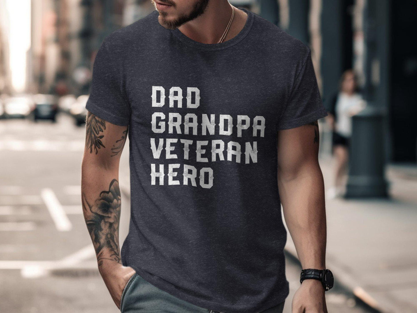 Dad Grandpa Veteran Hero T-Shirt: Patriotic Gift