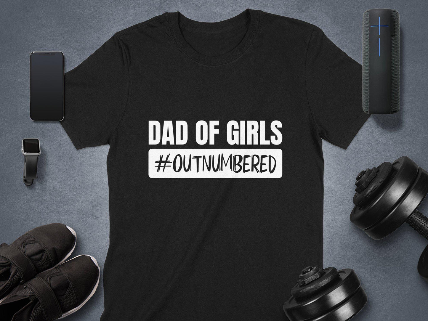 Dad of Girls T-Shirts, Outnumbered Father Tee, Girl Dad Gifts, Father Daughter Shirts, Funny Dad T-Shirts, Fathers Day Presents
