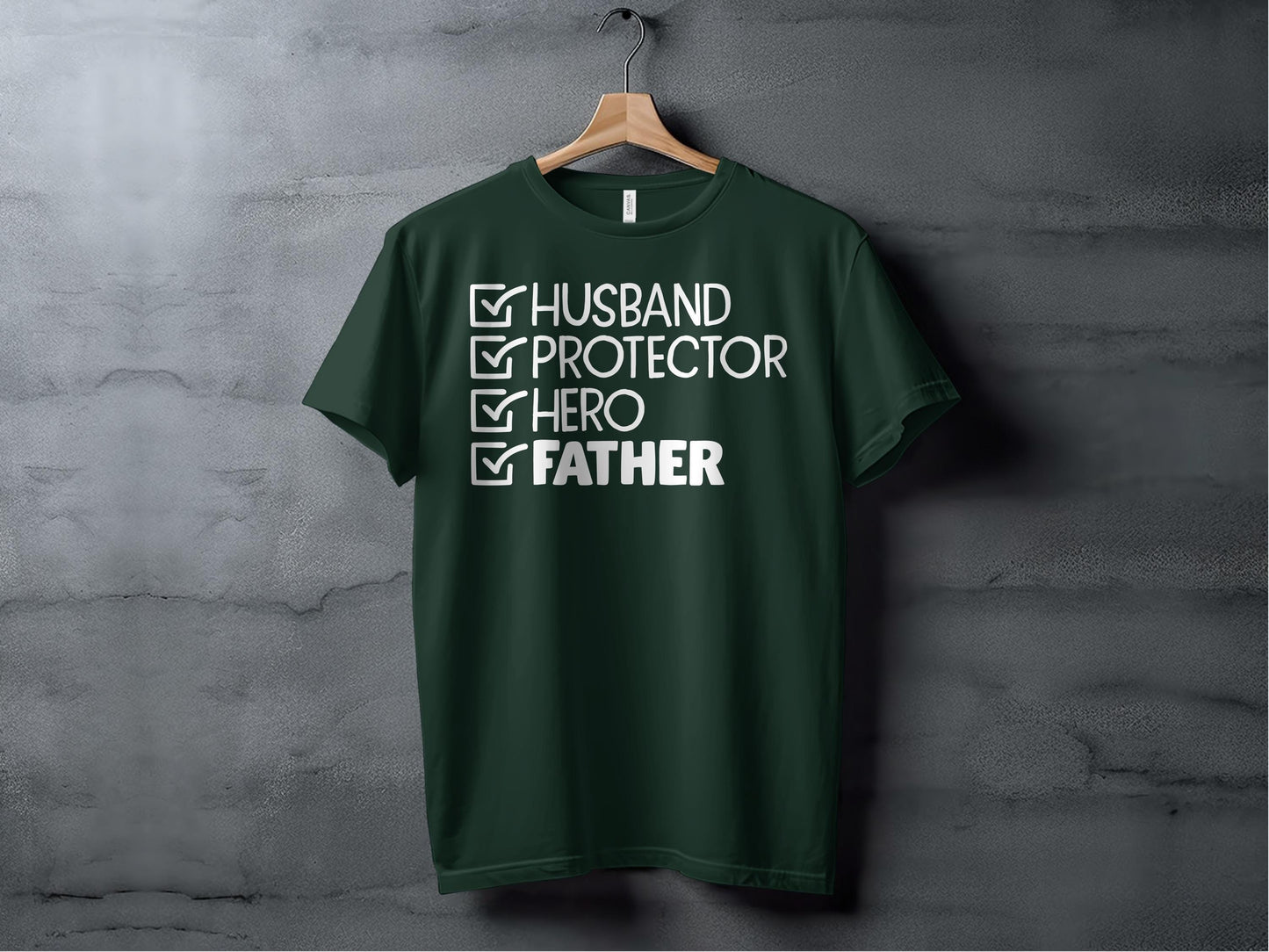 Hero Father T-Shirt: Husband Protector Dad Tee