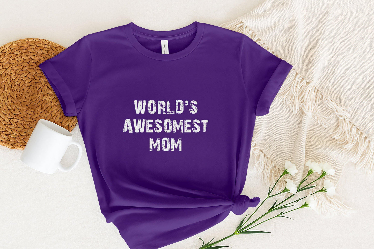 Worlds Awesomest Mom T-Shirts, Gift for Mom, Mother's Day T Shirt, Best Mother Ever Shirt, Cool Mom Tees, Funny Mom T Shirt, Gift Ideas