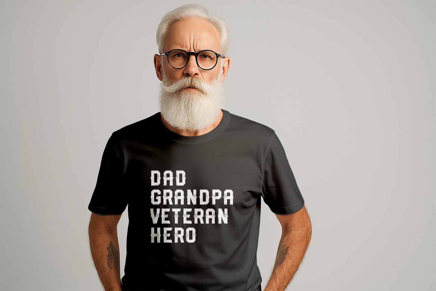 Dad Grandpa Veteran Hero T-Shirt: Patriotic Gift