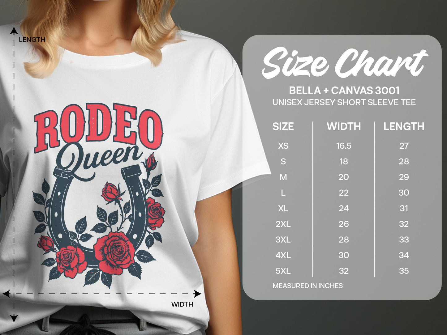 Rodeo Queen T-Shirt, Horseshoe Roses, Western Graphic Tee