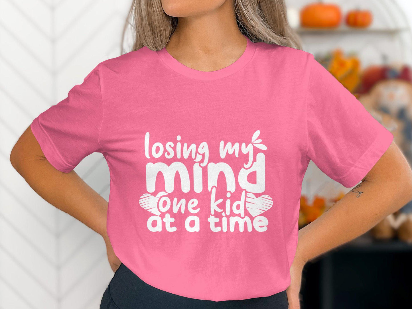 Funny Mom Life T-Shirt: Losing My Mind, One Kid At A Time