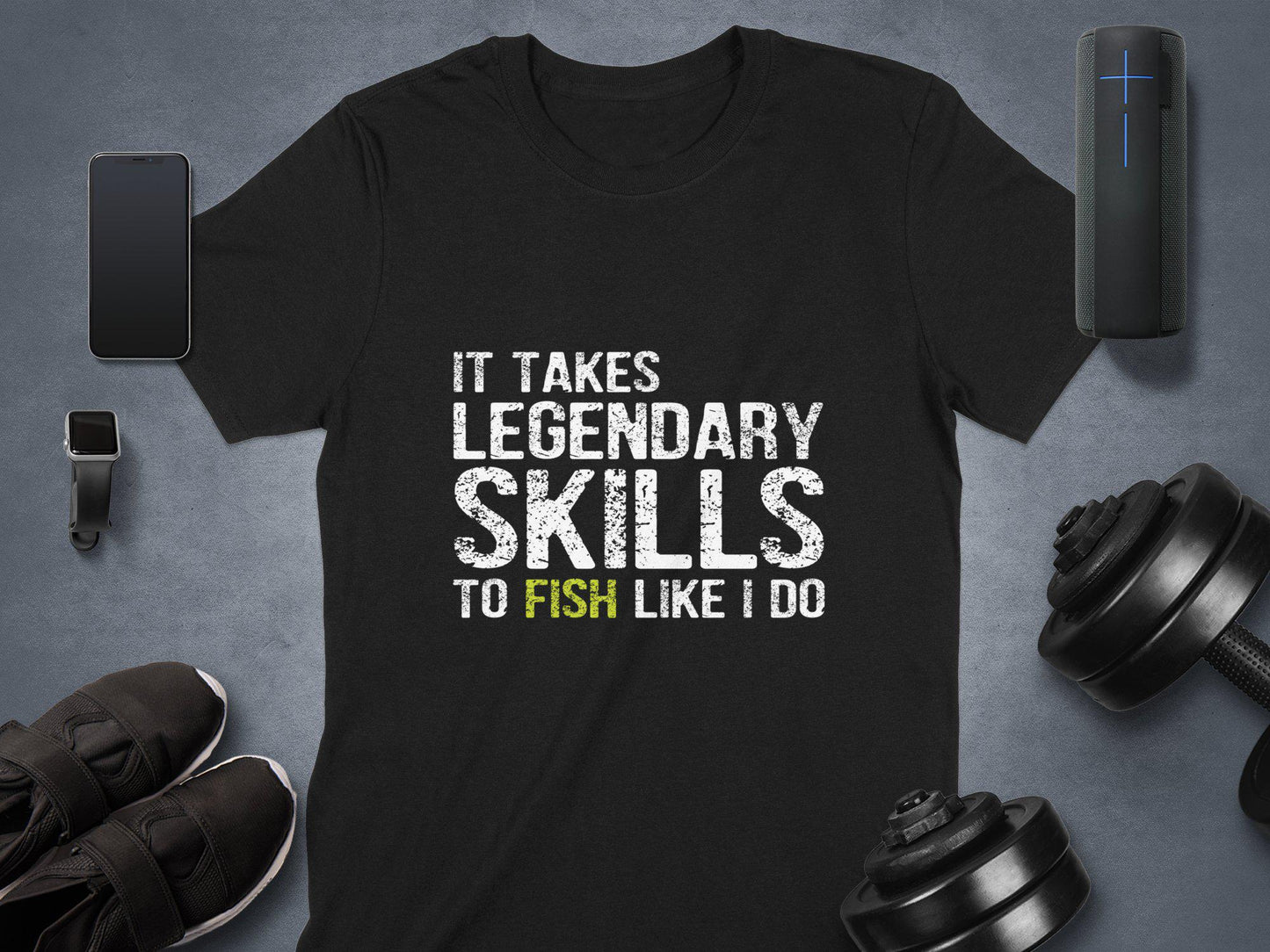 Legendary Skills Fishing T-Shirt: Humorous Fisherman Tee