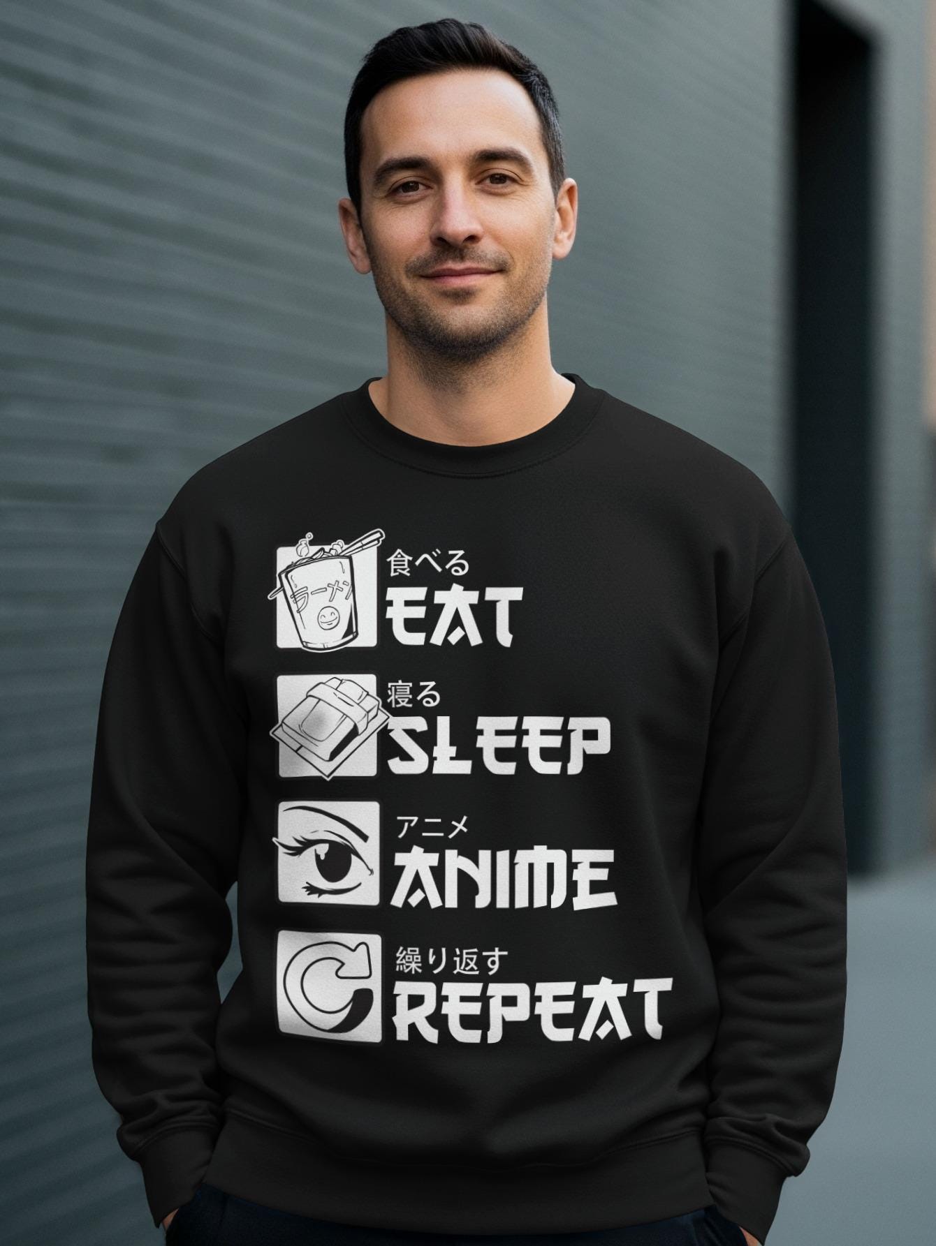 Eat Sleep Anime Repeat T-Shirt, Otaku Graphic Tee