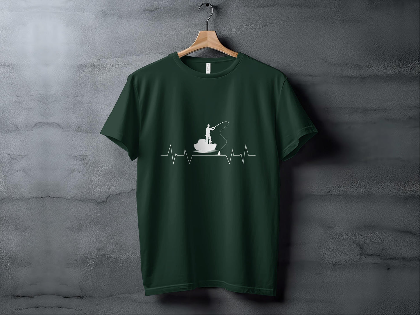 Fishing Heartbeat T-Shirt: Angler Bass Boat Design