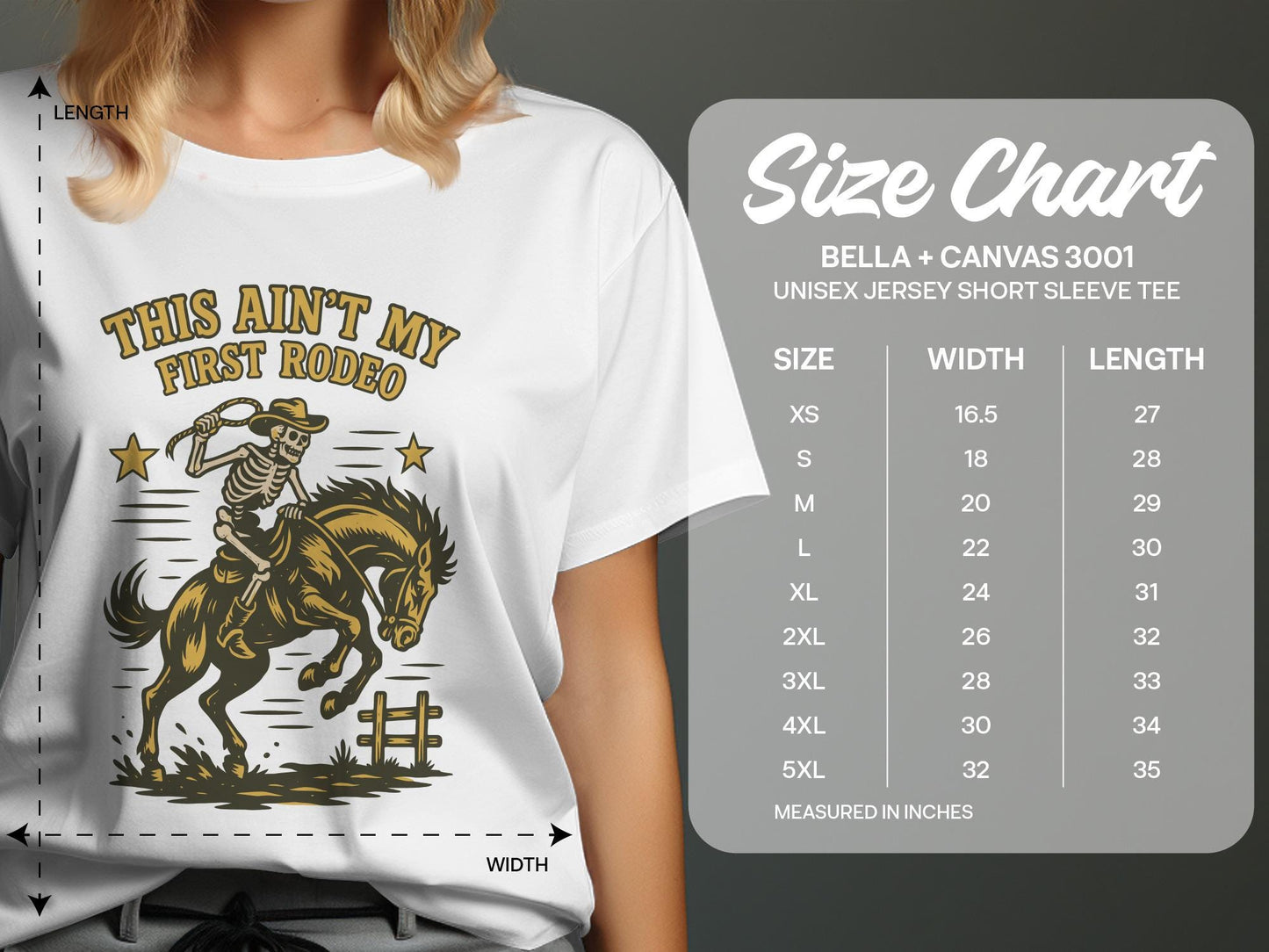 This Ain't My First Rodeo Skeleton Cowboy Graphic Tee