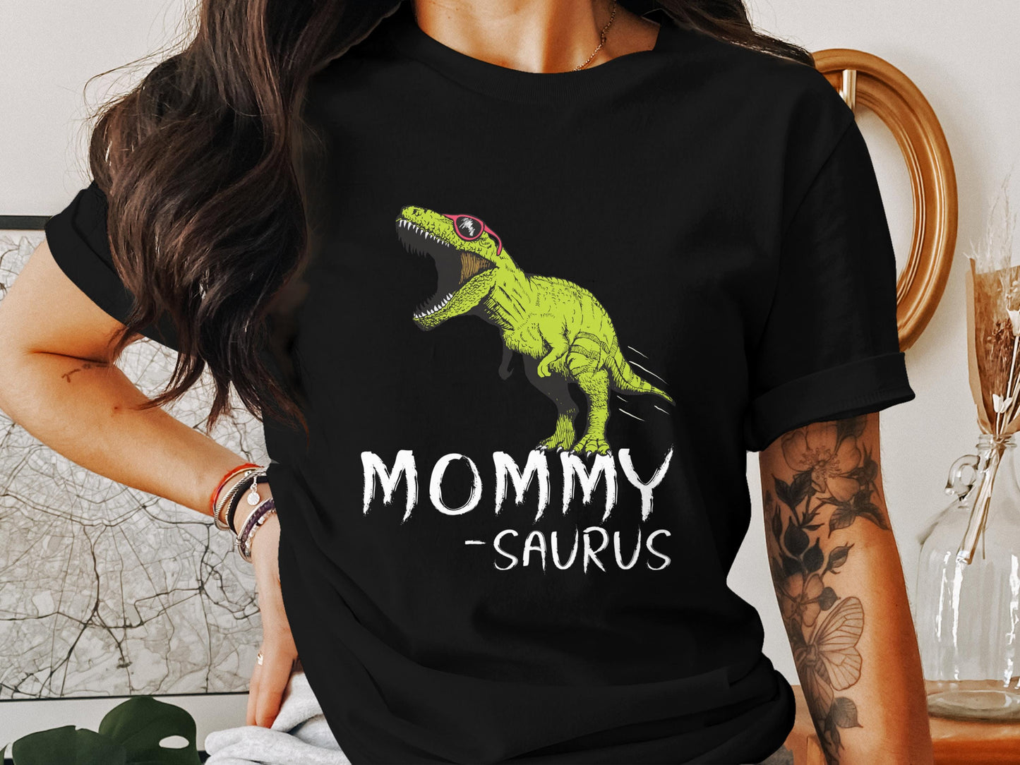 Cool Dinosaur T-Shirts, Rex with Sunglasses, Gift for Mom, Mothers Day, Funny Dinosaur T-Shirts, Stylish Dino Tees, Trendy Dino Apparel