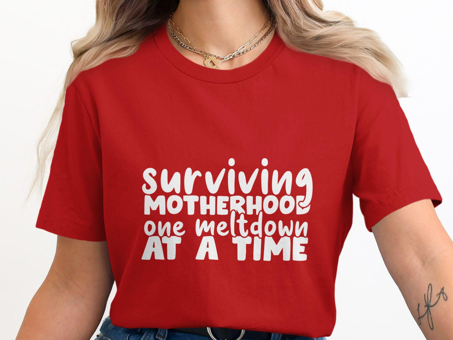 Surviving Motherhood T-Shirt: Funny Mom Life Tee