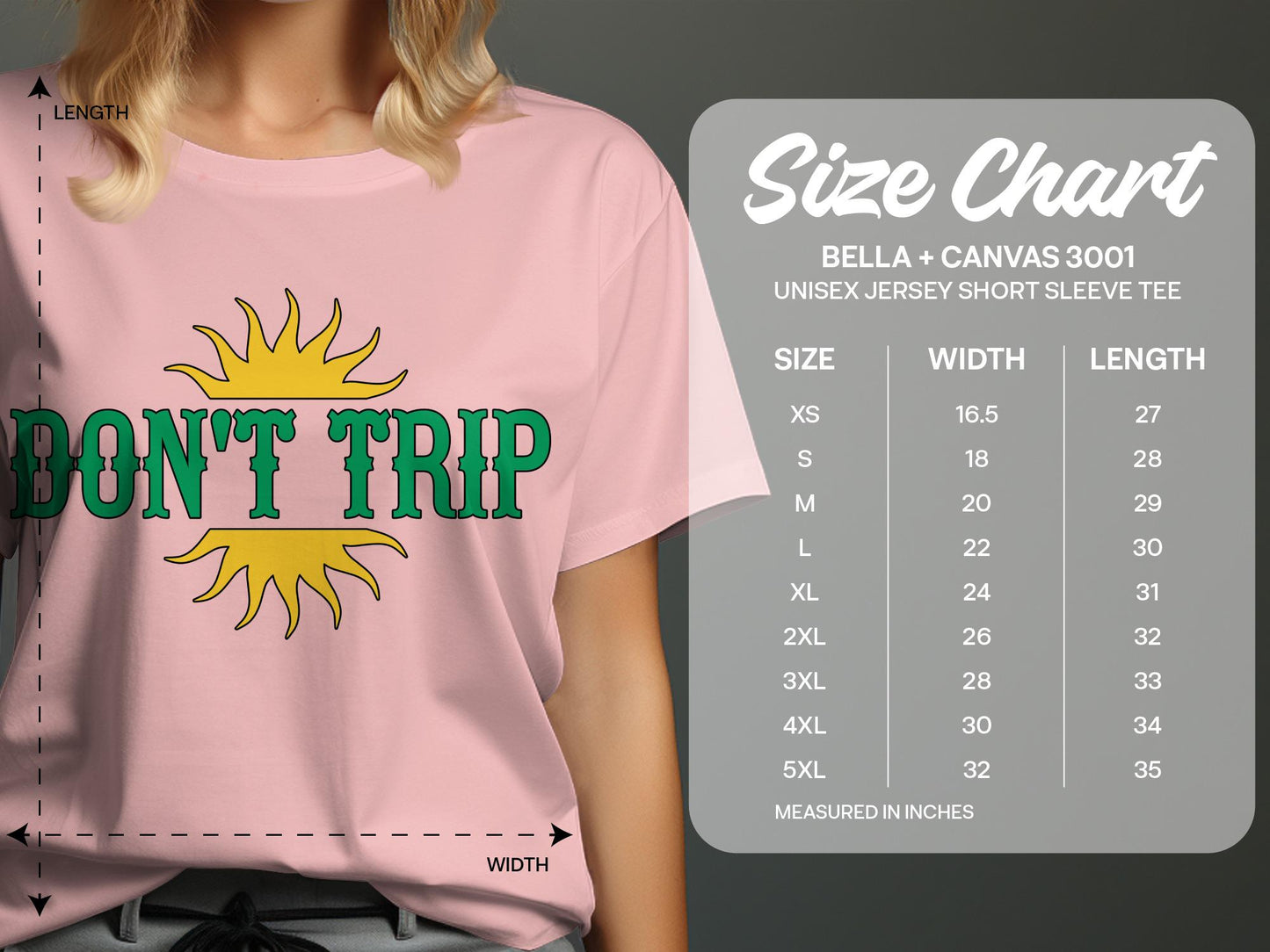 Dont Trip Graphic Tee, Funny Sarcastic Positive Vibes Shirt