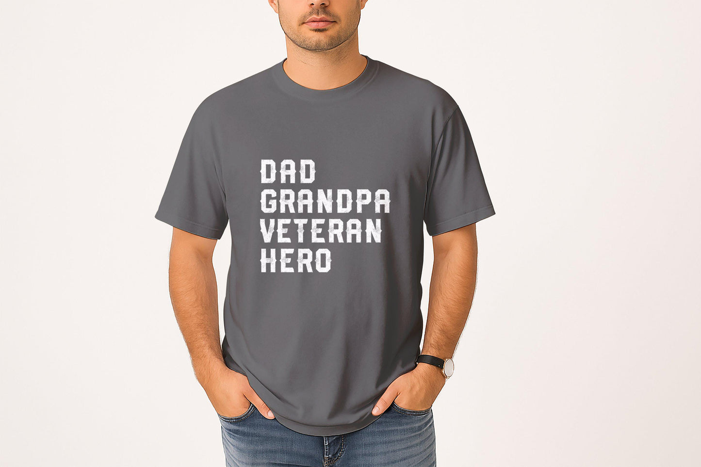 Dad Grandpa Veteran Hero T-Shirt: Patriotic Gift