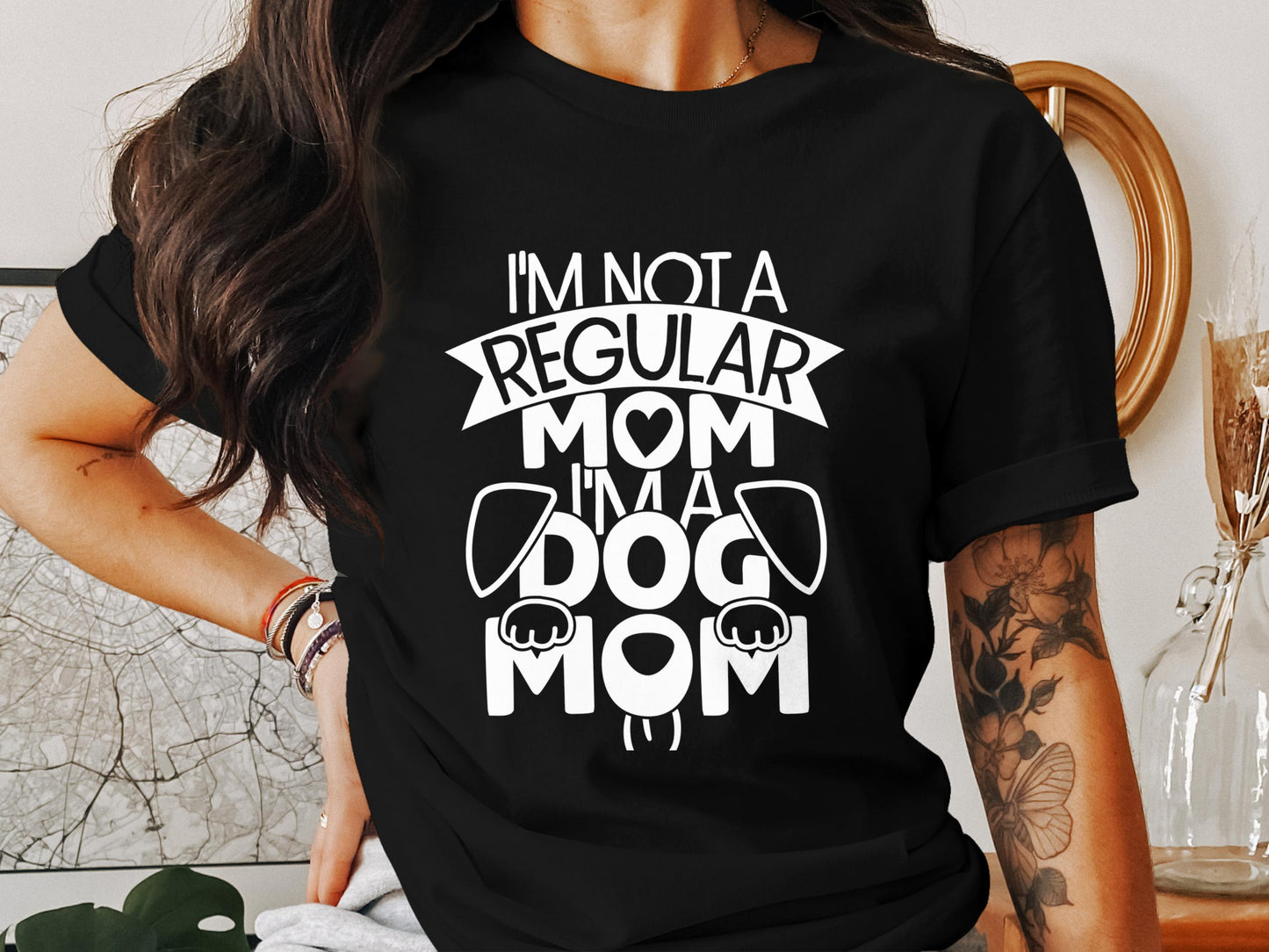 Funny Dog Mom T-Shirts, Im Not a Regular Mom T-Shirts, Gift for Mom, Mother's Day Gift, Cute Dog Lover Tee, Dog Mama T-Shirts