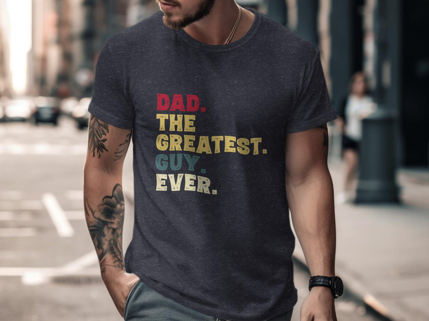 Dads Greatest Guy Ever T Shirts, Fathers Day T Shirt, Gift for Dad, Number 1 Dad T Shirts, Gift For Husband, Best Dad Ever T Shirt