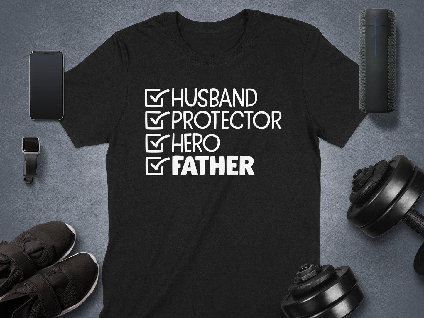 Hero Father T-Shirt: Husband Protector Dad Tee