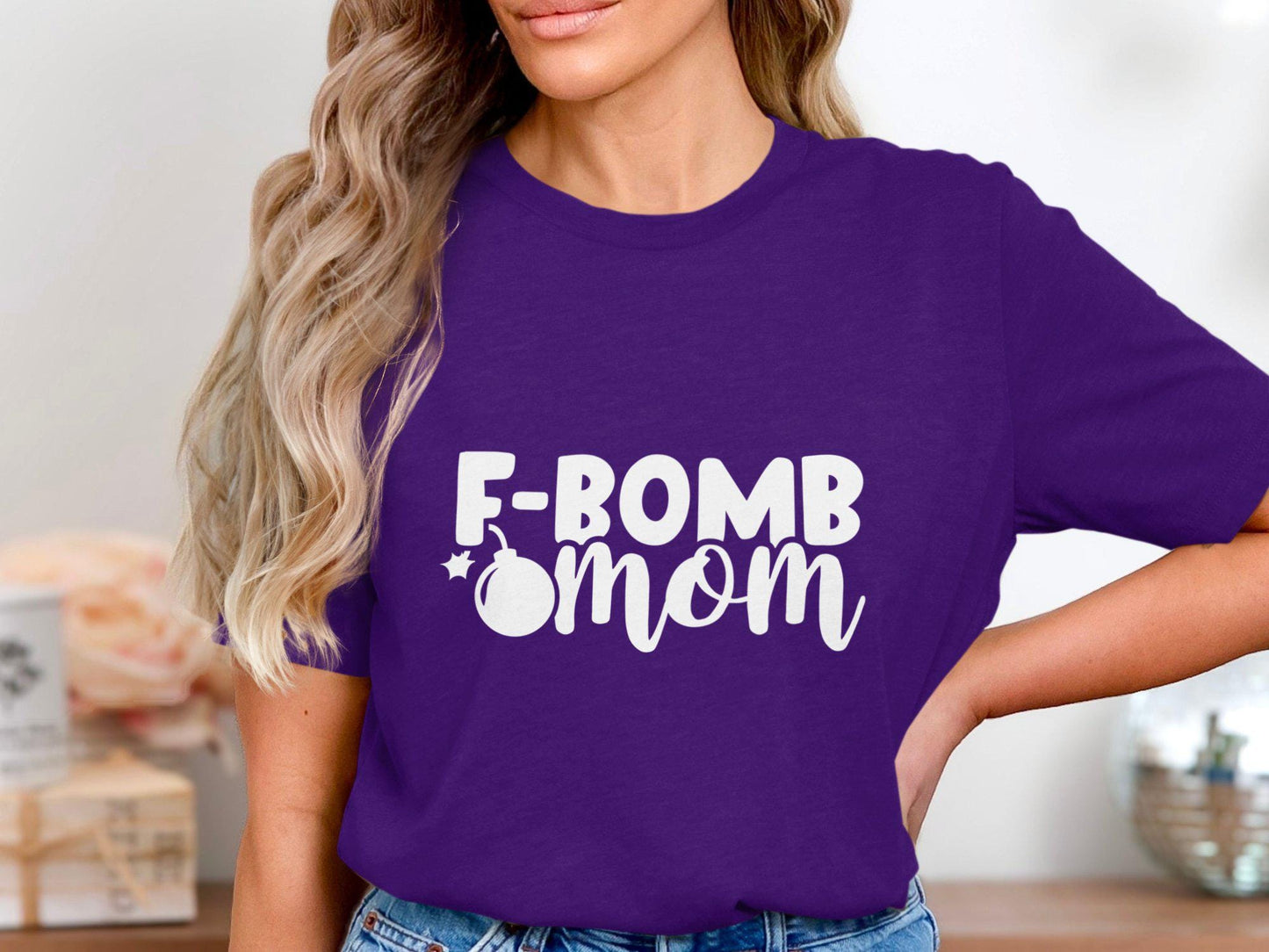 F Bomb Mom T-Shirts, Funny Mom Shirt, Mother's Day Gift, Gift for Mom, Humor T Shirts, Cool Mom Tees, Trendy T Shirts, Graphic T Shirts