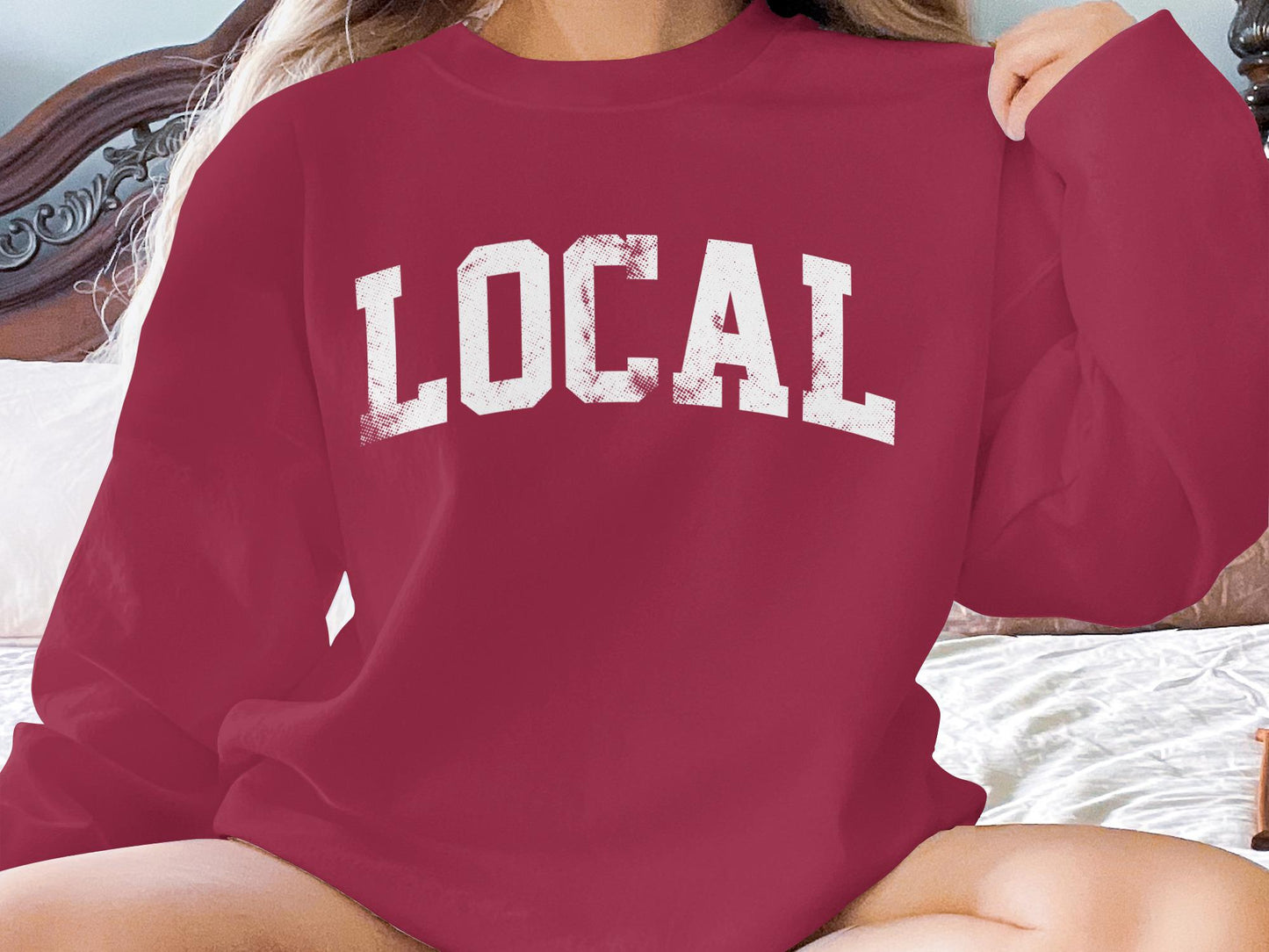 Distressed Local Graphic Tee, Urban Style Unisex T-Shirt