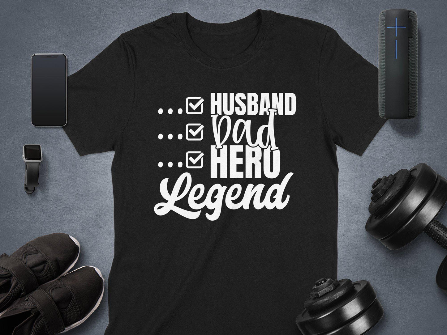 Husband Dad Hero Legend T-Shirts, Gift for Dad, Fathers Day Tee, Gift Ideas for Men, Husband T-Shirts, Dad T-Shirts, Hero T-Shirts