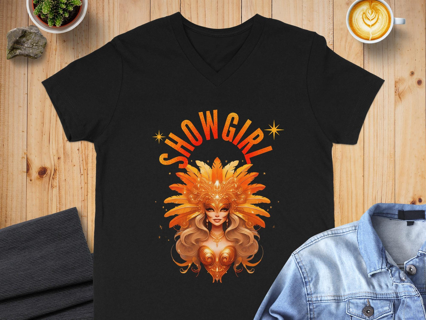 Showgirl T-Shirt, Glamorous Carnival Queen Tee