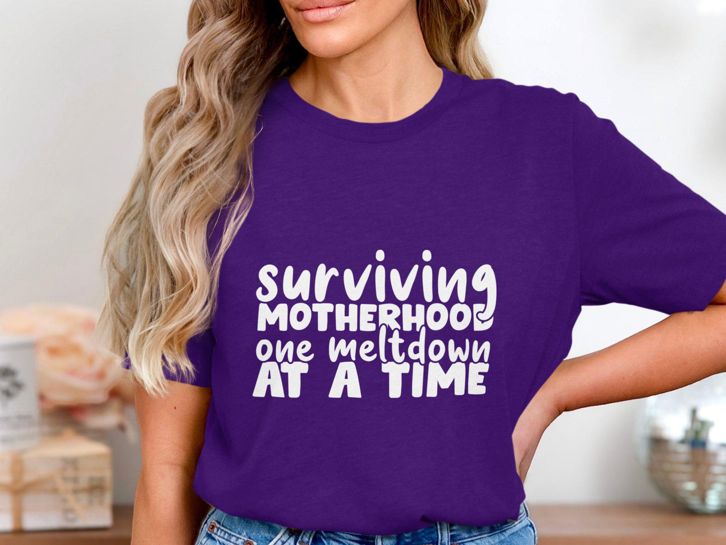 Surviving Motherhood T-Shirt: Funny Mom Life Tee