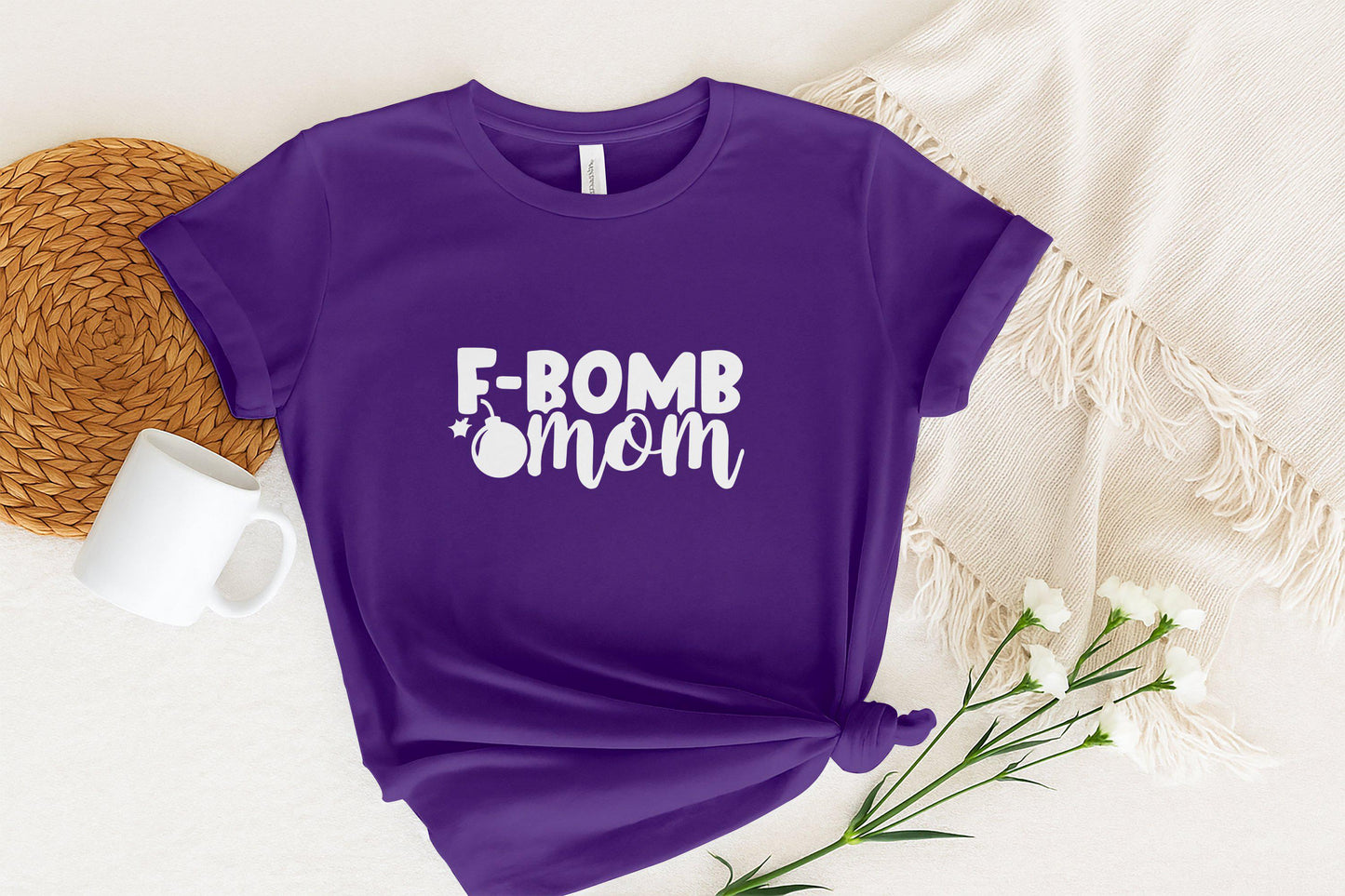 F Bomb Mom T-Shirts, Funny Mom Shirt, Mother's Day Gift, Gift for Mom, Humor T Shirts, Cool Mom Tees, Trendy T Shirts, Graphic T Shirts
