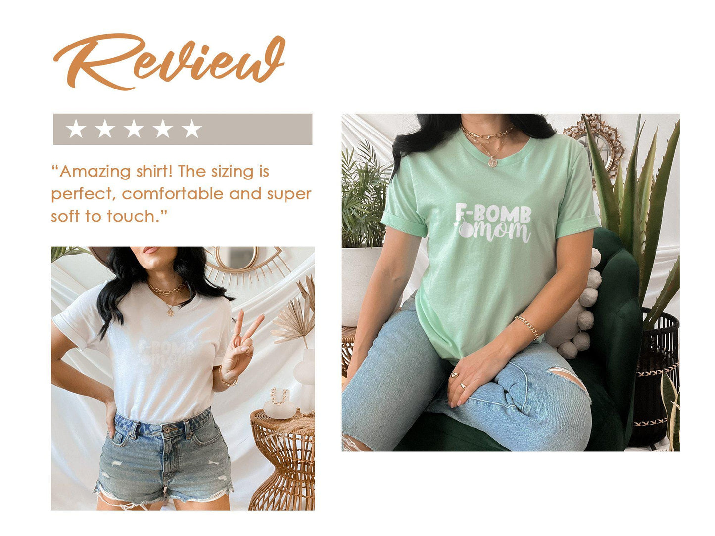 F Bomb Mom T-Shirts, Funny Mom Shirt, Mother's Day Gift, Gift for Mom, Humor T Shirts, Cool Mom Tees, Trendy T Shirts, Graphic T Shirts