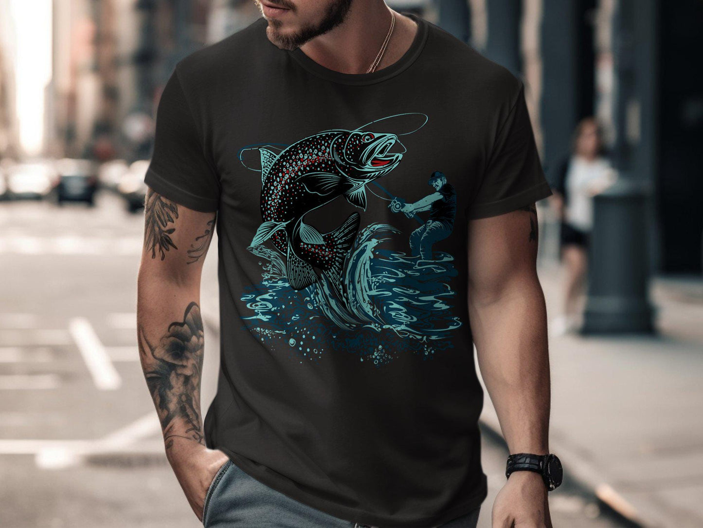 Fisherman's Trout Catch Graphic T-Shirt: Angler Apparel