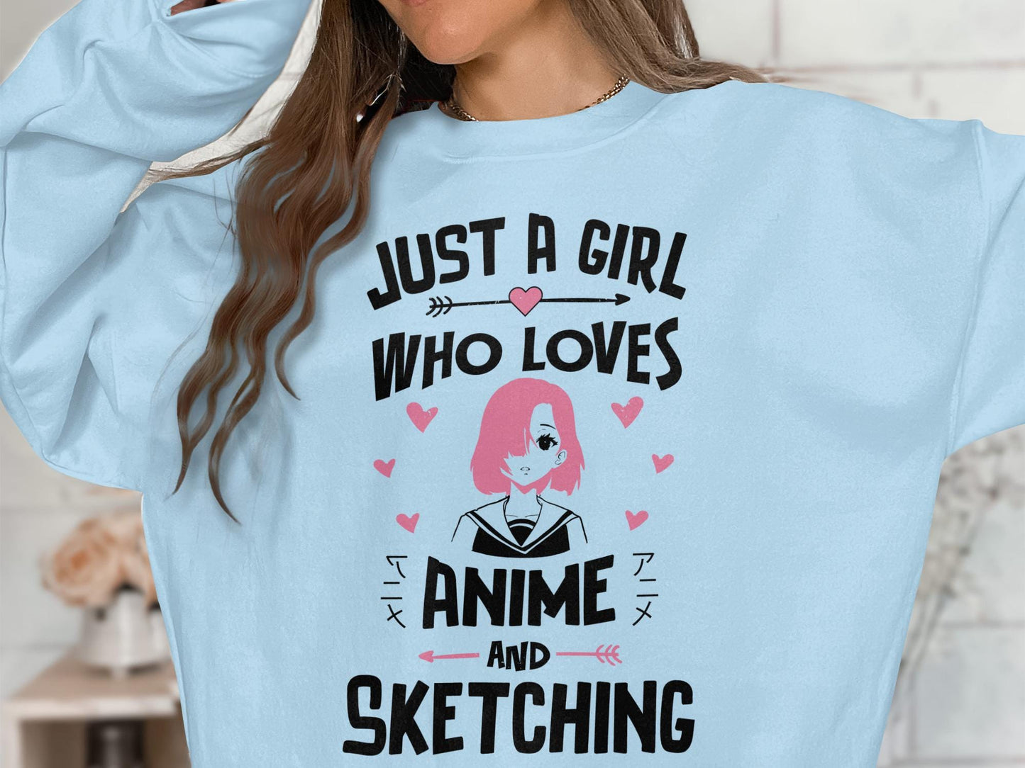 Anime Girl Sketching T-Shirt, Manga Art Tee, Anime Fan Gift